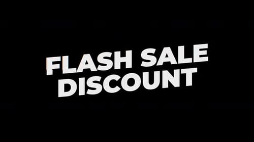 Flash Sale Discount Glitch Text Animation