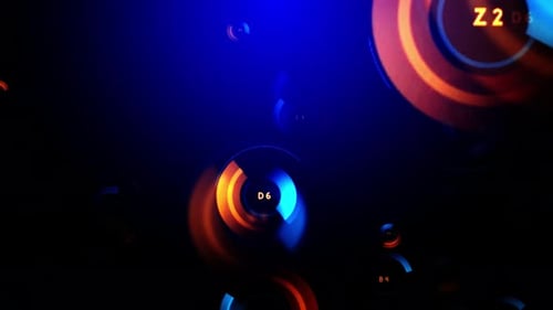 Bucle de fondo de tecnología digital azul