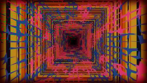 Color Tunnel Red Orange Loop Vj