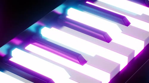 Neonlicht-Klavier Vj Loop