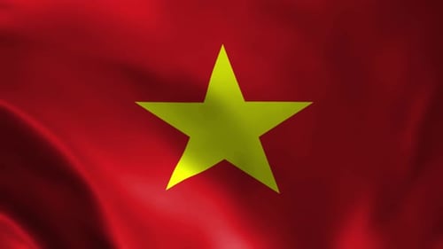 Waving Vietnam National Flag Seamless Loop