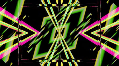 Dynamic 3D Rendered Abstract Geometric Shapes Loop With Vibrant Colors and Patterns