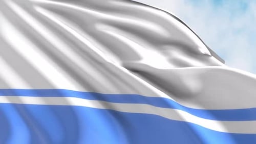 Wehende Flagge der Republik Altai