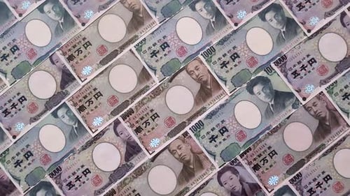 Japan, Japanese yen paper banknotes, money for business. Japanese yen