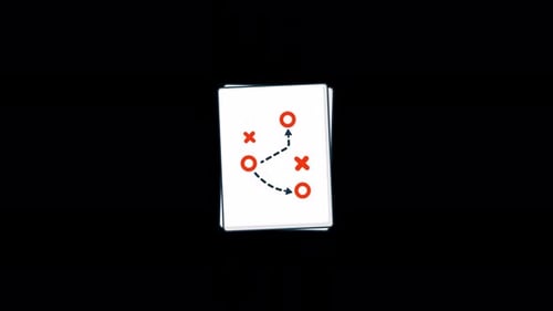 Animated Business Strategy Plan Icon Flat Design