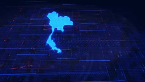 Animated Digital Map of Thailand for Tech Projects