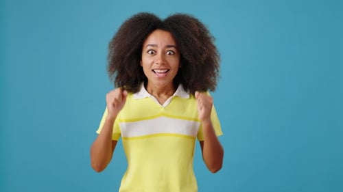 AfricanAmerican Woman Sports Fan Supports Favorite Team
