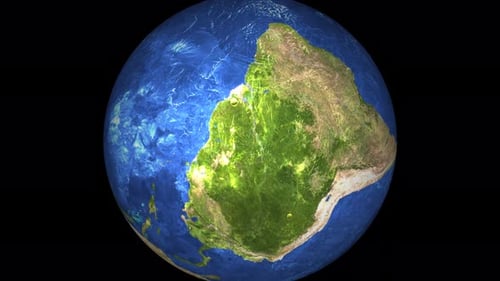 Realistischer Zoom auf dem Erdplaneten 4k