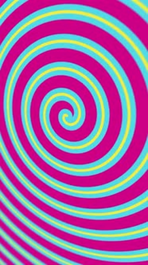 Vertikales Video - Bunter hypnotischer Zirkusspiralhintergrund