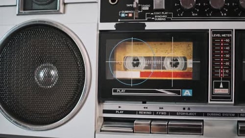 Retro-Boombox Nahaufnahme