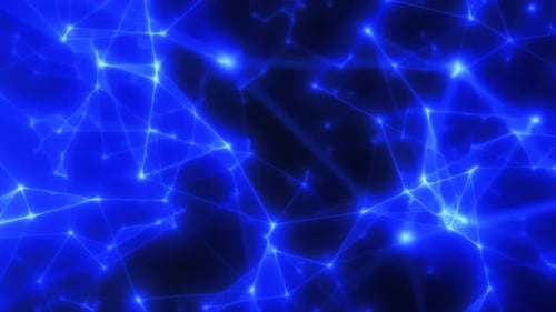 Abstract blue plexus lines triangles energy magical background