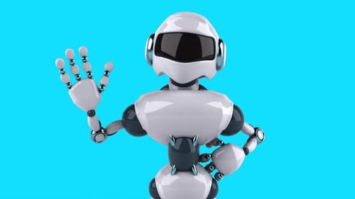 Fun 3D cartoon robot (with alpha channel included)