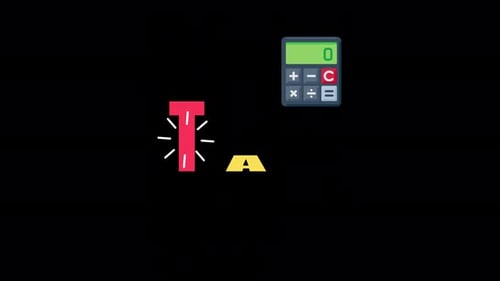 Morphing Tax Text Animation 4K