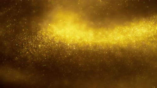 Golden Swirl Mesmerizing Patterns of Radiant Particles in Motion