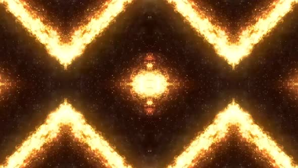 Dynamic fiery diamond shapes pulse with energy, creating a mesmerizing ...