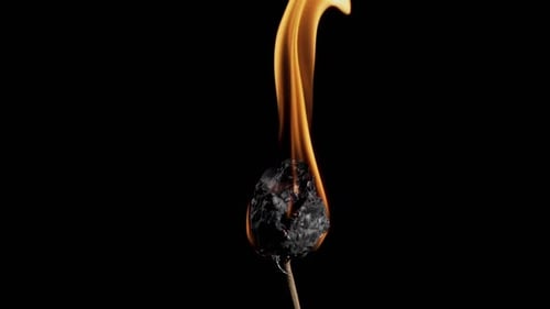 Close Up of Fiery Orb Burning Brightly