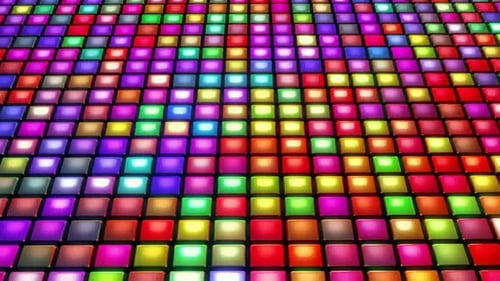 Bunter blinkender Disco-Tanzflächen-Hintergrund mit Retro-Mu