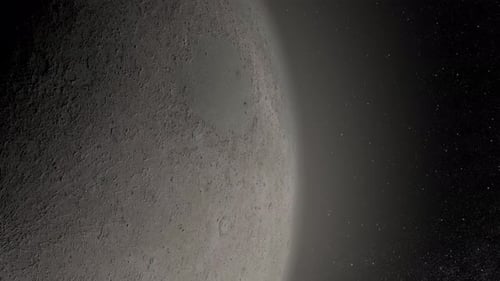 Lunar Surface with Impact Basin