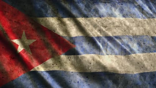 Grunge mit kubanischer Flagge
