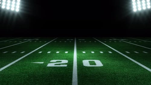 American Football Night Stadium, 20 Meter. 4K-Auflösung