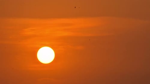 Beautiful sunset in the sky. timelapse