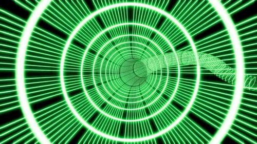 Sci-Fi Matrix Green Net Tunnel VJ Loop