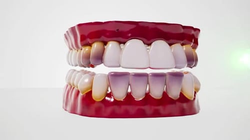 3D Illustration of Sparkling Teeth and Gums