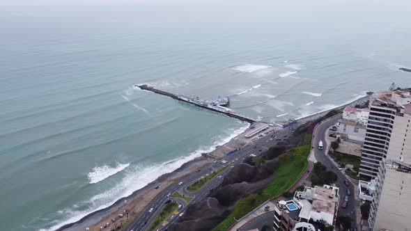 A breakwater, a cafe, and a beautiful promenade. Lima, Peru, Buildings ...