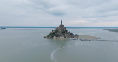 Fly Over Mont SaintMichel One of Europe's Most Unforgettable Sights Located in the Bay Where