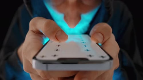 Close Up of Person Using Smartphone