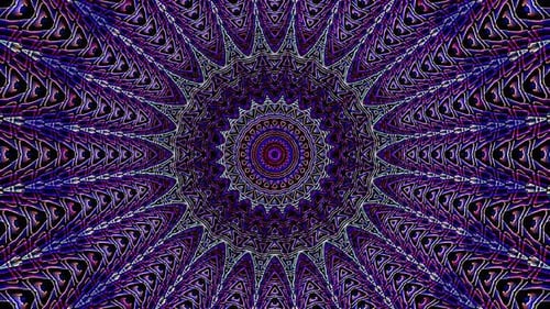 abstract lines colorful light shining round shape in center, blue background