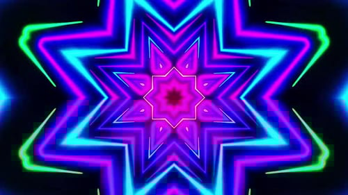 O padrão dinâmico de neon de explosão estelar pulsa com energia vibrante