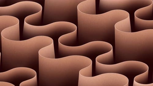 Grainy Red Gradient Ribbons 4K Background on Seamless Loop