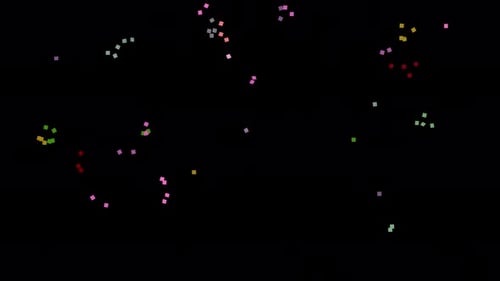 Buntes Konfetti Party Popper Explosion Konfetti Blast Realistisch auf transparentem Hintergrund V3