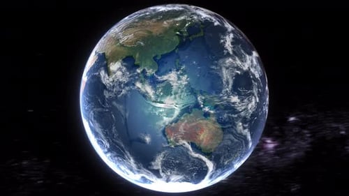 Realistic Earth From Space Zoom In Clouds Angola