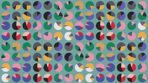 Minimalistisches Kreisdiagramm VJ Loop Moving