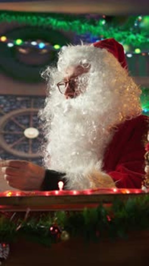 Man Dressed as Santa Claus Reading List