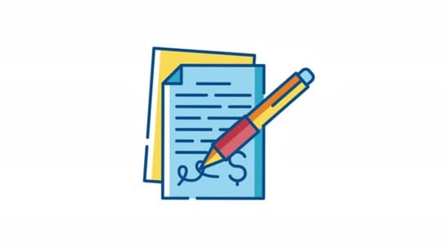 2D-Bewegungsgrafikanimation zum Aufnehmen von Notizen mit Aufgabenliste