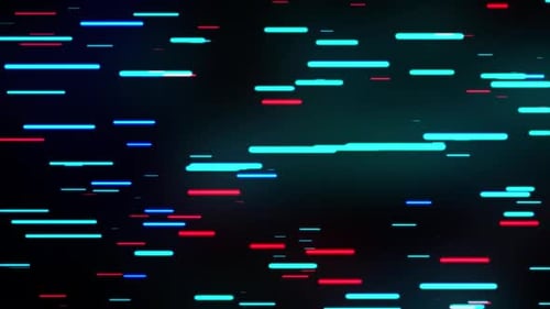 Neon Glowing Digital Data Stream Background