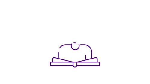 Minimalist Line Art Animation of Person Reading and Writing