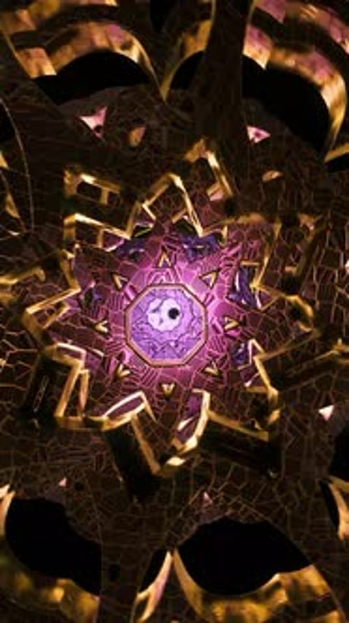 Hypnotic mandala animation with endless looping animation optimized for 4K displays and immersive