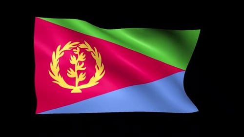 Waving Eritrea National Flag Loop Animation