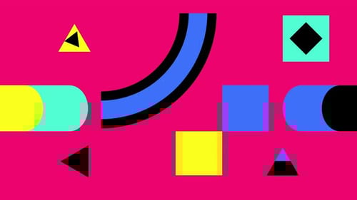 Abstract Loop Geometric Motion Design Geometric Shape Animation in Bright Colors Resolution Animated
