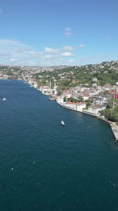 Städtische Luftaufnahme berühmter Orte in Istanbul, Türkei