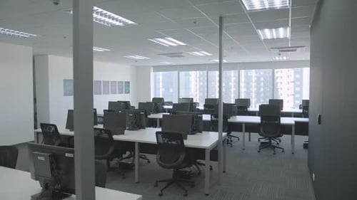 Fresh And Modern Corporate Office Space - Desk And Chairs