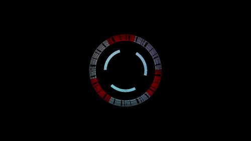 Collection Radar : animation de chargement d'un élément de cadran circulaire multicolore