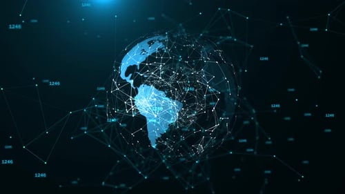 Cybertechnologie Internet Business Global World Network Telecommunications Earth Cryptomonnaie