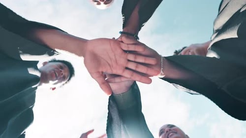 Graduation Gown Students Teamwork Together