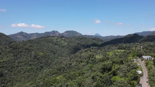 Impressive view of a mountain range with abundant vegetation