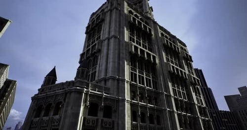 Historic Building with Intricate Architecture Against a Cloudy Sky